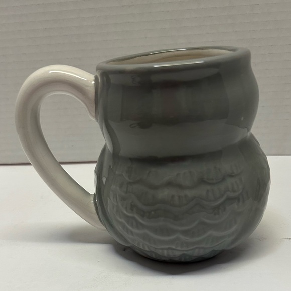 Owl Modern Gourmet Foods Mug 3-D Gray & White Fall 16‎ oz Coffee Tea Cup - Picture 5 of 16